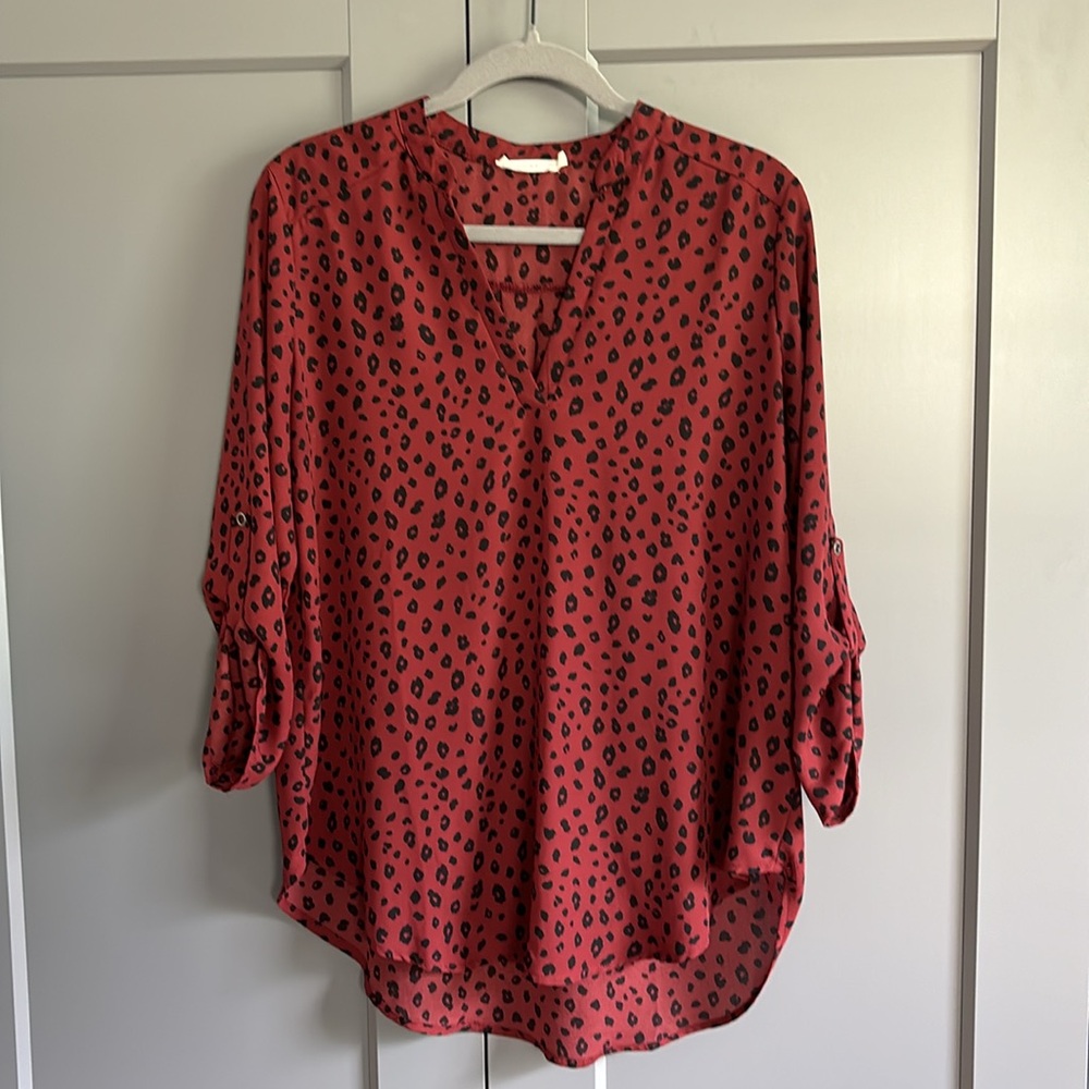 Lush • Warren Split Neck Blouse